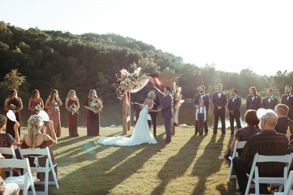 couple shares their vows at this Estate Wedding in Georgia