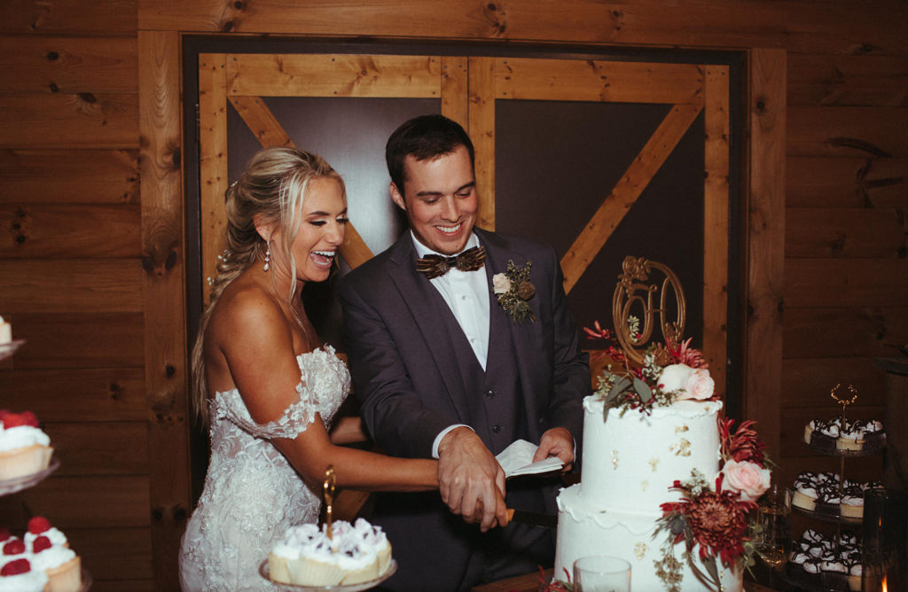 cake cutting at the Taylor Estate in Rome Georgia