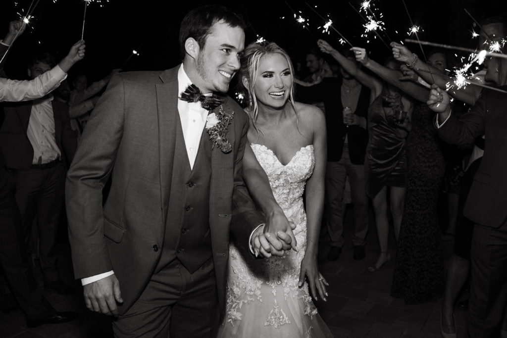sparkler exit at georgia estate wedding
