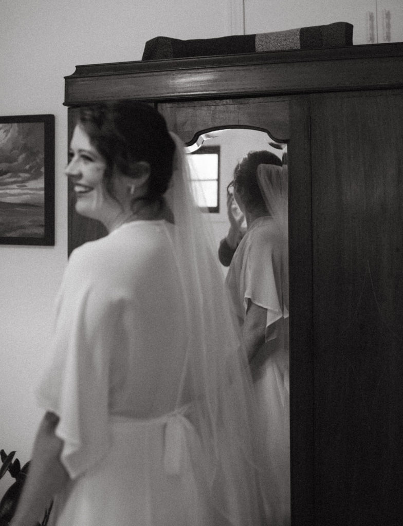 a bride just before her wedding