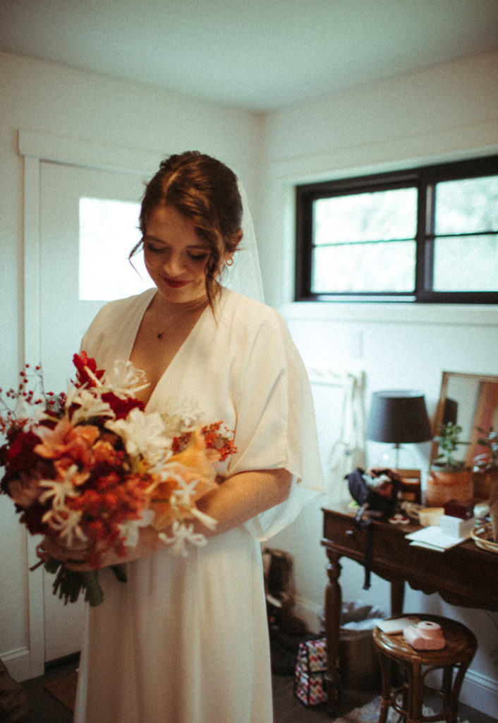 a bride just before her wedding