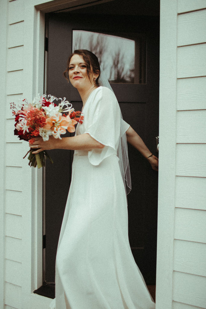 a bride just before her wedding