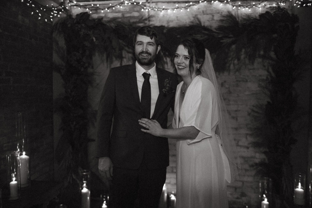 couple celebrates their new commitment after their intimate elopement