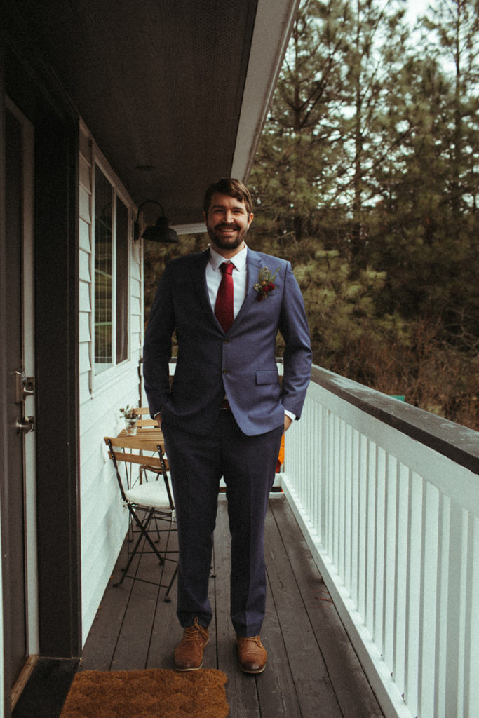 a groom moments before his wedding
